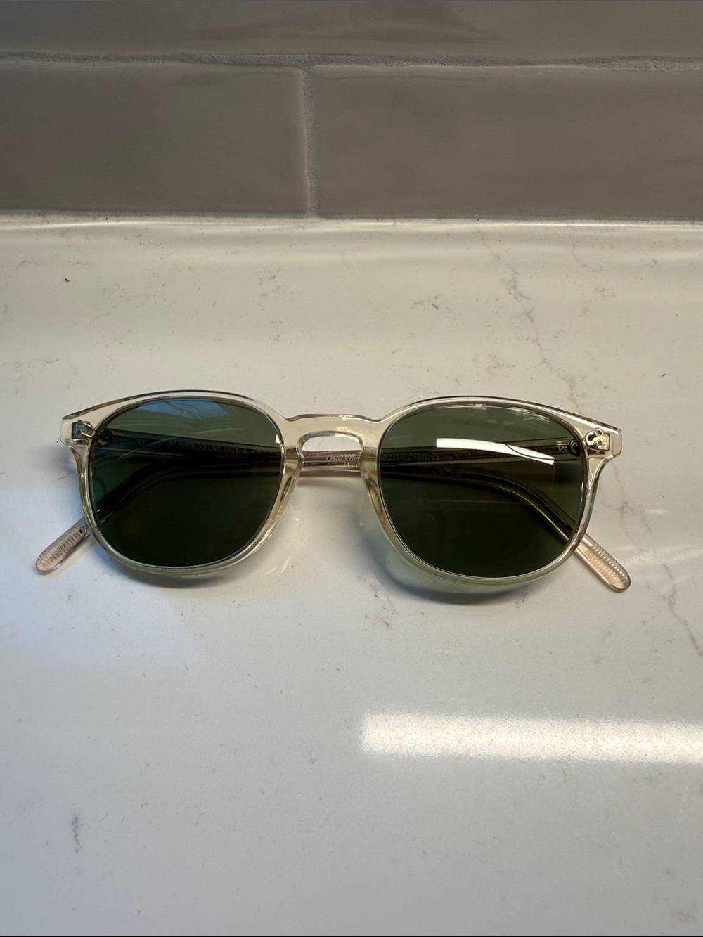 Oliver Peoples Fairmont Sunglasses with Green Lenses